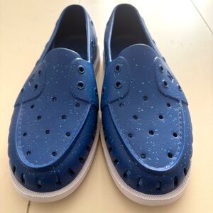 New Sperry Authentic Original Float Boat Slip On Rubber Shoes in Blue Speckle 10